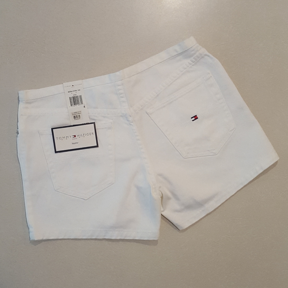 Tommy Hilfiger Flat Front 3.5" White Denim